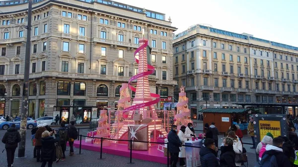 Europa Italia Milán Diciembre 2021 Lancome Christmas Tree Paris Tour — Foto de Stock