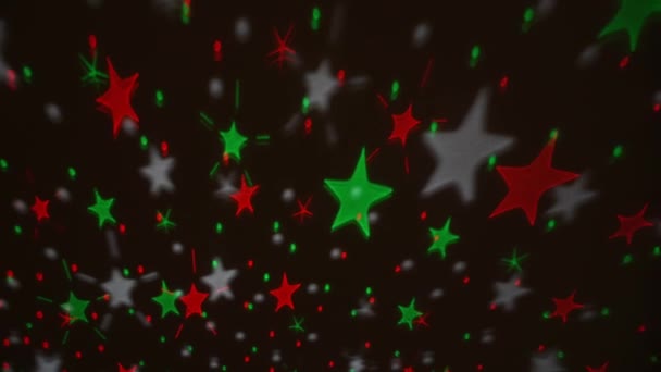 Gyerekek Vetítő Tükrözi Mozgó Színes Csillagok Falon Létrehozása Pszichedelikus Éjszakai — Stock videók