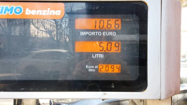 Europa Italia Milan Marzo 2022 Aumento Costo Del Diesel Combustible — Foto de Stock