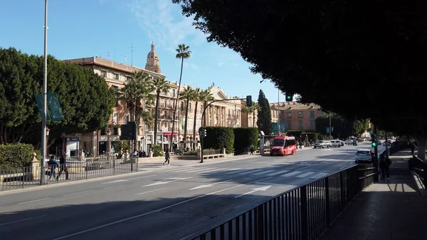 Avrupa, İspanya, Murcia Mart 2022 - Şehir merkezindeki Casa Konut Sarayı