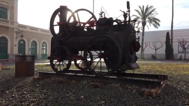 Vista Antigua Estación Tren — Vídeos de Stock