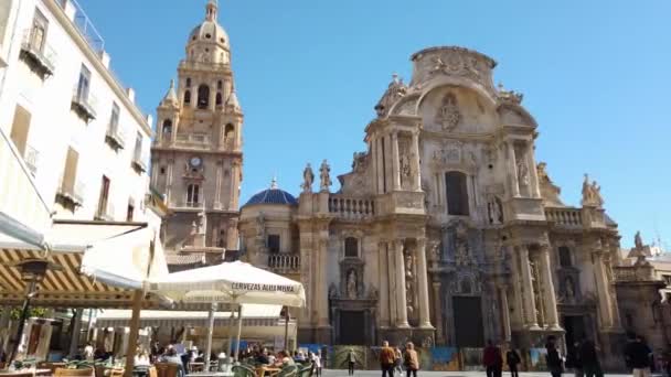 Avrupa Talya Spanya Mart 2022 Murcia Daki Saint Mary Katedrali — Stok video