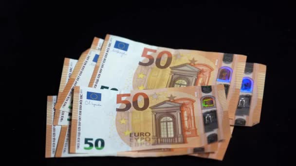 Milan Mart 2022 Para Nakit Banknotu Euro Tabanca Ordusu Bir — Stok video