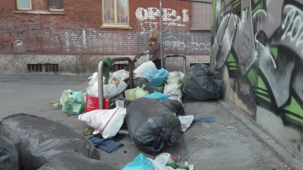 Europa Itália Milão Janeiro 2021 Aterro Sanitário Resíduos Ilegais Cidade — Vídeo de Stock