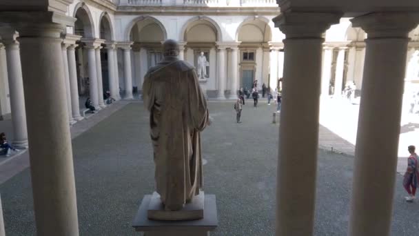 Europe Italy Milan April 2022 Brera University Opens Finish Lockdown — ストック動画