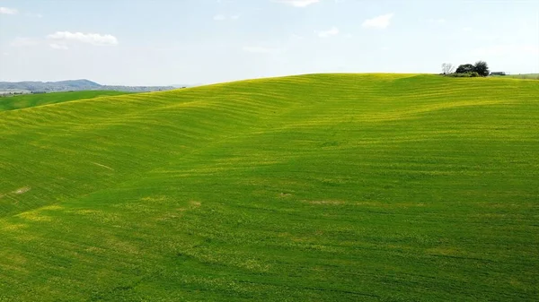 Europe Italy April 2022 Drone Aerial View Tuscany Landscape Countryside — стоковое фото