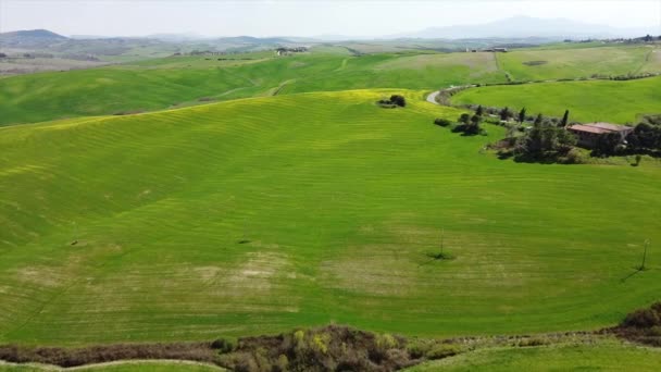 Europa Itália Abril 2022 Drone Imagens Aéreas Paisagem Toscana Campo — Vídeo de Stock