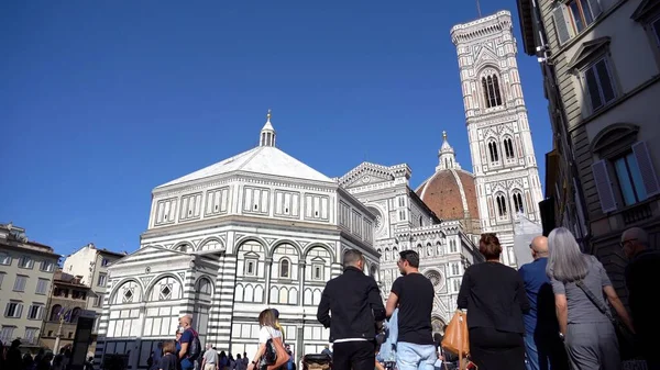 Europa Italien Florens 2022 Santa Maria Fiore Cathedral Nära Piazza — Stockfoto