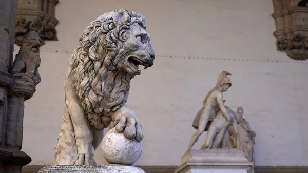 Statue Lion City Italy — Stock Photo, Image