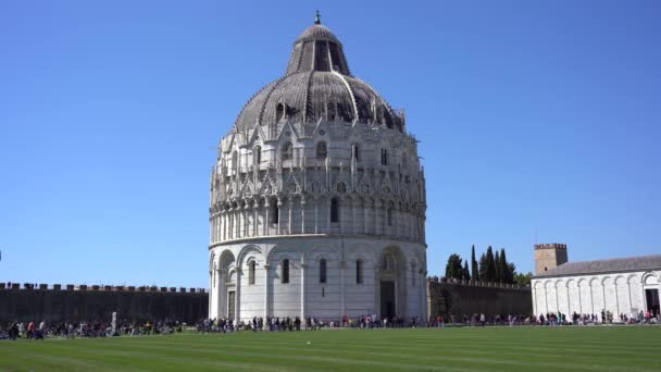Europe Italy Pisa Tuscany April 2022 Pisa Tower Piazza Dei — Video Stock