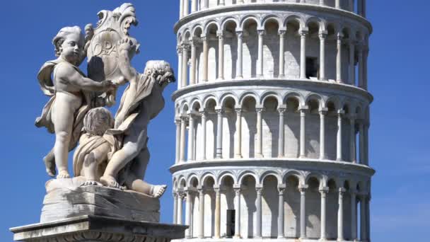 Europe Italy Pisa Tuscany April 2022 Pisa Tower Piazza Dei — Stock Video