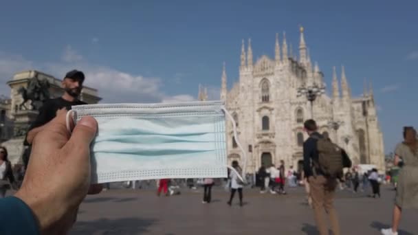 Europa Włochy Mediolan Maj 2022 Katedra Duomo Zakończeniu Zamknięcia Powodu — Wideo stockowe