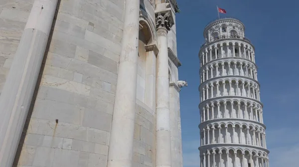 Європа Італія Піза Тоскана Квітень 2022 Пізанська Вежа Соборі Piazza — стокове фото