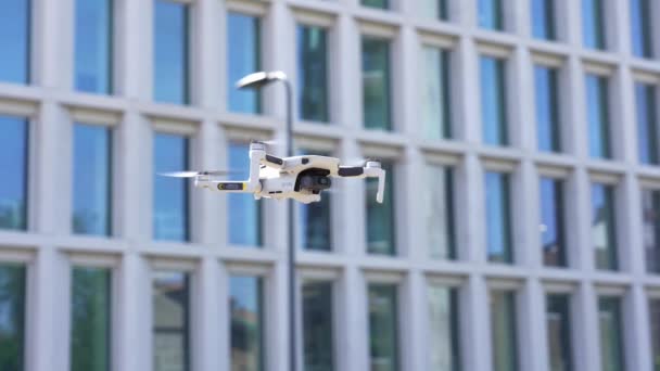 Use Drone Surveys Measurements Create Virtual Reality Model Building Drone — Vídeo de Stock