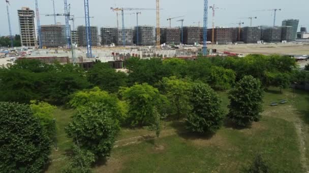 Vista Drone Sei Milano Nova Cidade Garden Nos Subúrbios Ocidentais — Vídeo de Stock