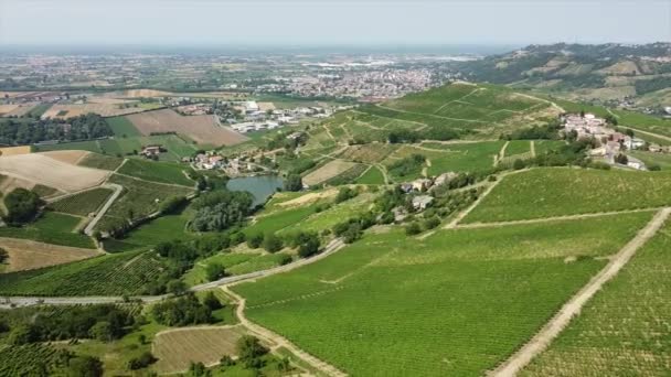 Ευρώπη Ιταλία Pavia Broni Κάστρο Της Cigognola Αμπελώνες Του Oltrepo — Αρχείο Βίντεο