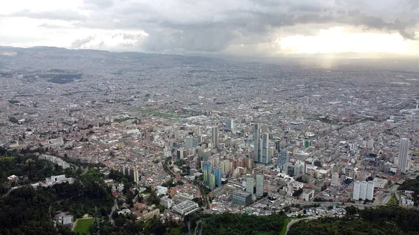 Vista Aérea Aviones Tripulados Capital Ciudad Bogotá América Del Sur —  Fotos de Stock