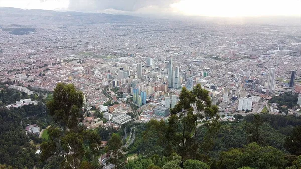 Güney Amerika Nın Bogota Şehrinin Başkenti Kolombiya Nın Insansız Hava — Stok fotoğraf