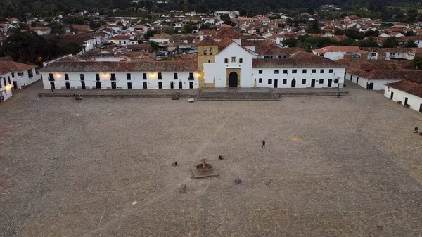 드라오 Villa Leyva Boyac Colombia 포장된 도로가 도시와 남아메리카에서 번째로 — 스톡 사진