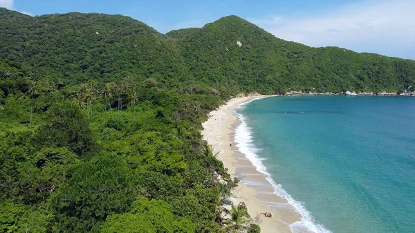 Santa Marta Kolumbie Přírodní Park Tayrona Karibské Moře Cabo San — Stock fotografie