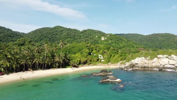 Santa Marta Colombie Tayrona Parc Naturel Mer Des Caraïbes Piscinas — Video