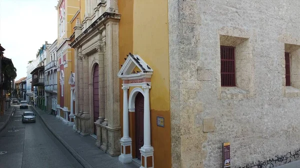 Kolombiya Cartagena Indias Kilise Yeni Bocagrande Bölgesi Ile Şehir Merkezindeki — Stok fotoğraf