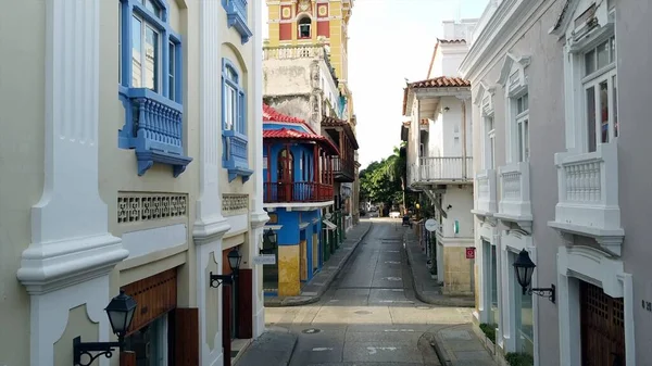 Colômbia Cartagena Das Índias Vista Aérea Centro Histórico Colonial Com — Fotografia de Stock