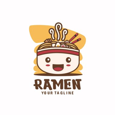 Japon eriştesi maskot şablonu