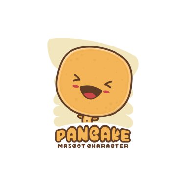 Sevimli krep maskotu karakter tasarımları. Logo, etiket, kart ve menü görüntüsü olarak kullanılabilir.