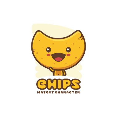 Güzel patates kızartması maskotu. Logo, ambalaj, çıkartma, kart ve menü görüntüsü olarak kullanılabilir.