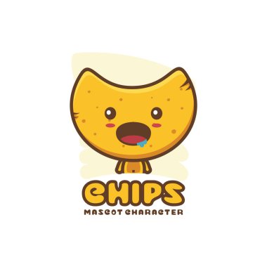 Güzel patates kızartması maskotu. Logo, ambalaj, çıkartma, kart ve menü görüntüsü olarak kullanılabilir.