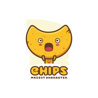 Güzel patates kızartması maskotu. Logo, ambalaj, çıkartma, kart ve menü görüntüsü olarak kullanılabilir.