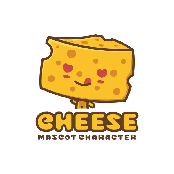 Cheese Mascot Template Suitable Use Logos Stickers Cards Menu Displays — Stock Vector