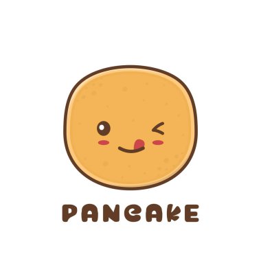 Tatlı gözlemeler. vektör karikatür çizimi beyaz arkaplanda izole edildi