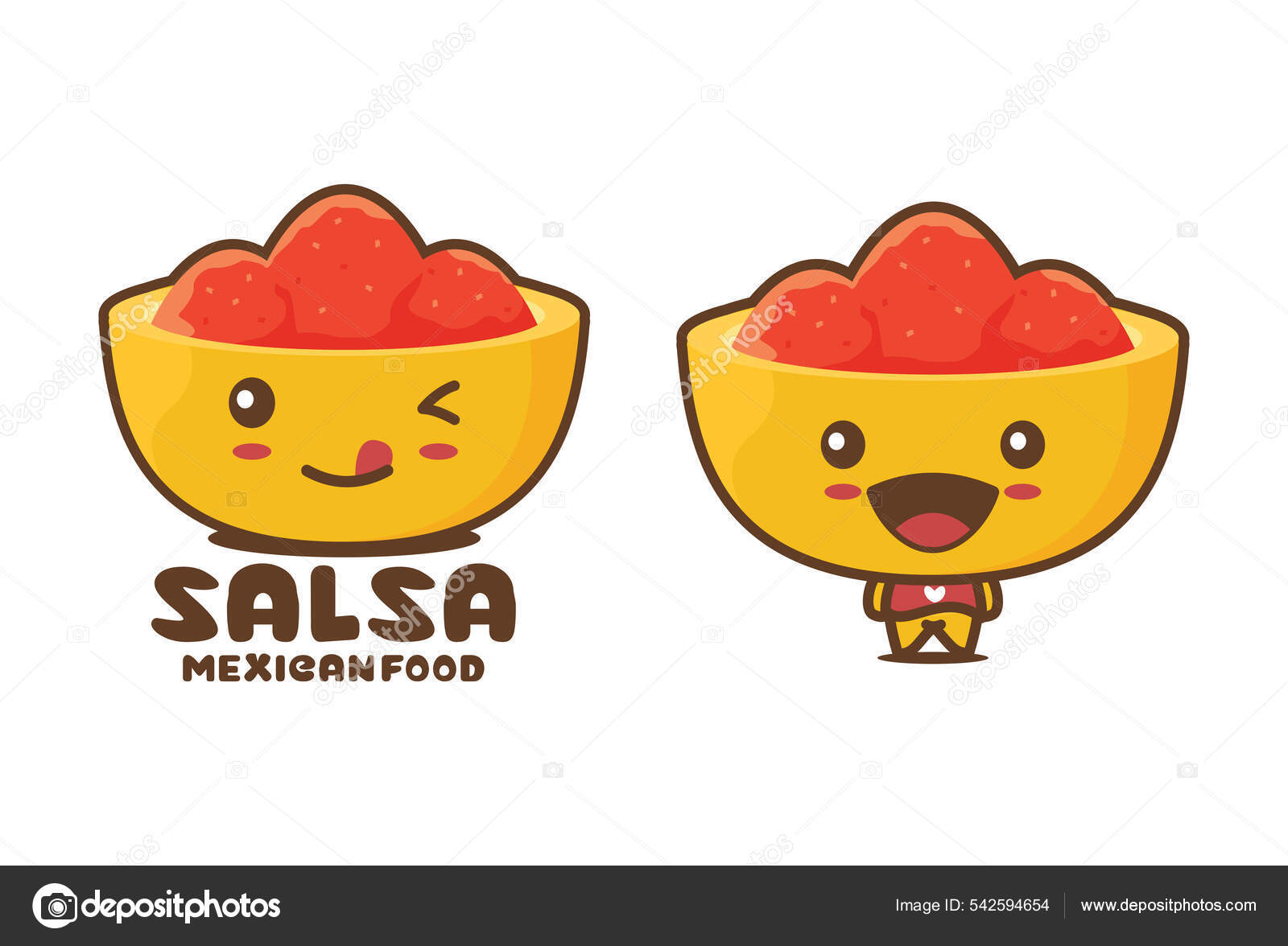 Tierna Salsa Salsa Mascota Ilustración Comida Mexicana Tradicional