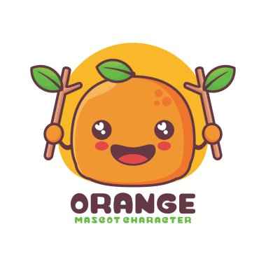 portakal meyveli çizgi film çizimi. uygun, logolar, baskılar, etiketler, ambalajlar, çıkartmalar, vs..
