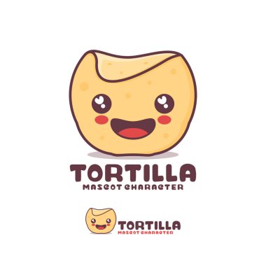 Tortilla çizgi film maskotu, logolar, baskılar, etiketler, ambalajlar vs. için uygun.