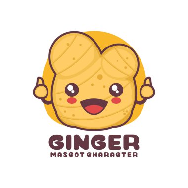 Vektör Ginger çizgi film maskotu, logolar, baskılar, etiketler, ambalajlar vs. için uygun.