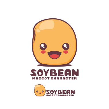 sevimli soya fasulyesi maskotu, logolar, parmak izleri, çıkartmalar vs. için uygun..