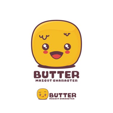 vektör tereyağı maskotu, logolar, baskılar, çıkartmalar vs. için uygun.