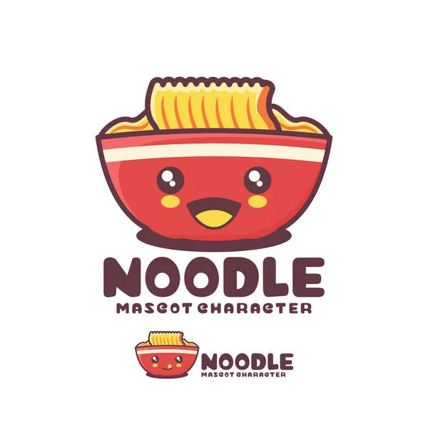 Vector Noodle Cartoon Mascot Suitable Logos Prints Stickers Etc — Vector de stock