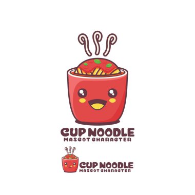 Vektör kabı erişte maskot karikatürü, logolar, baskılar, çıkartmalar vs. için uygun.