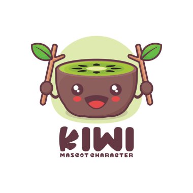 kivi meyvesi çizimi, logolar, baskılar, çıkartmalar vs. için uygun, beyaz arkaplanda izole edilmiş..