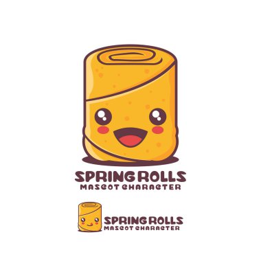 Yumurta rulosu çizimleri, mutlu bir ifadeyle, logolar, baskılar, çıkartmalar vs. için uygun, beyaz bir arkaplanda izole edilmiş..