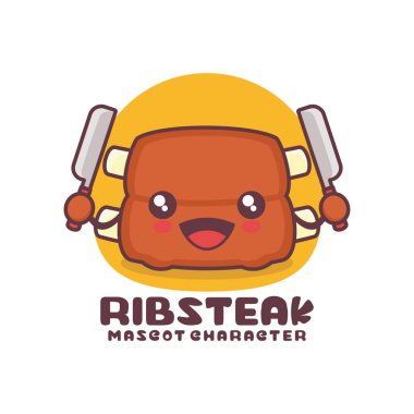 Kaburga bifteği çizimi, logolar, baskılar, çıkartmalar vs. için uygun, beyaz arka planda izole edilmiş..