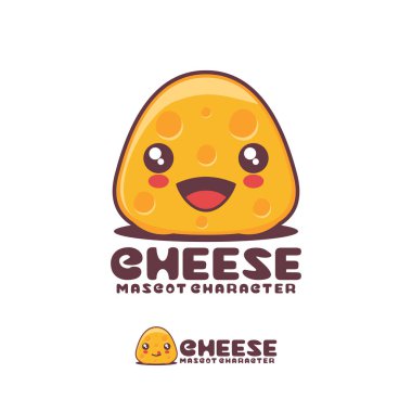 Peynir çizgi film çizimi, neşeli bir ifadeyle, logolar, baskılar, çıkartmalar, vs. için uygun, beyaz arka planda izole edilmiş..