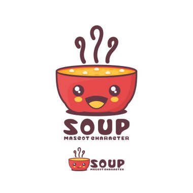 Vektör Çorbaları çizgi film çizimleri, mutlu bir ifade ile, logolar, baskılar, çıkartmalar, vs. için uygun, beyaz bir arkaplan üzerinde izole.