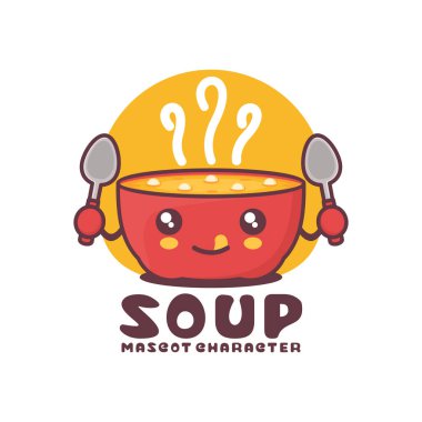 vektör çorbaları çizgi film çizimleri, logolar, baskılar, çıkartmalar, vs. için uygun, beyaz arka planda izole edilmiş.