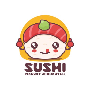 Vektör nigiri sushi, Japon geleneksel yemekleri, logolar, baskılar, çıkartmalar, vs., beyaz arka planda izole edilmiş..