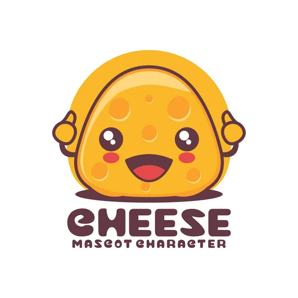 Cheese Cartoon Illustration Suitable Logos Prints Stickers Etc Isolated White — Image vectorielle